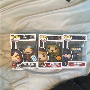 Funko Mortal Kombat Trio Pop! Figures — Black, Yellow, Blue